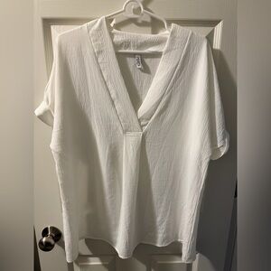White V-Neck women’s  Blouse